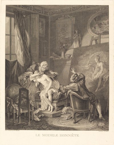 正直なモデル 作： Jean Michel Moreau and Jean Baptiste Blaise Simonet after Pierre Antoine Baudouin