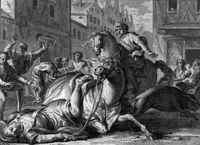 フィリップ・オブ・フランス（1116-1131）の死、パリ 作： Jean Michel the Younger Moreau