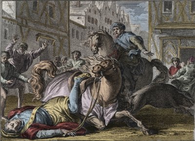 フィリップ・オブ・フランス（1116-1131）の死、パリ 作： Jean Michel the Younger Moreau