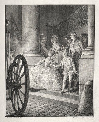 レティフデラブルトンヌ：リトルゴッドパレンツ、1777年。 作： Jean Michel the Younger Moreau