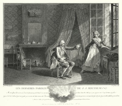 ジャン＝ジャック・ルソーの最後の言葉（彫刻 作： Jean Michel the Younger Moreau