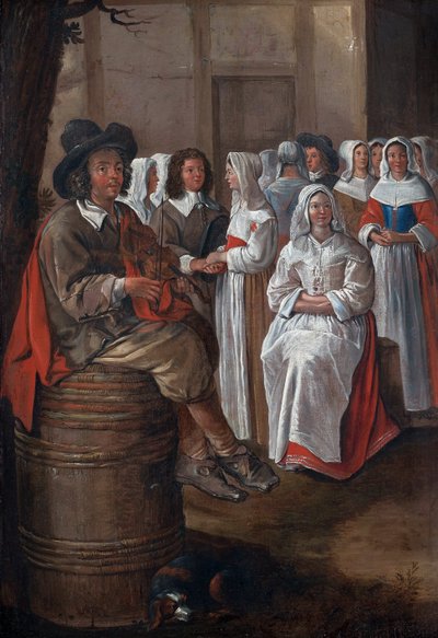 ミシュラン、ジャン（1623-1695）の結婚式の場面。油彩・キャンバス、サイズ：76x52、個人蔵 作： Jean Michelin