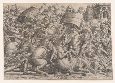 トロイの前の戦い、1535-55。 作： Jean Mignon