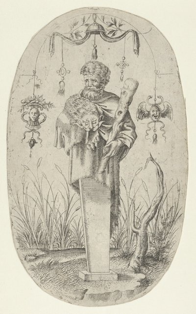 クラブを持つヘラクレス」1535-55年 作： Jean Mignon