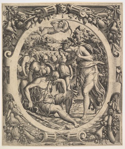 アドニスの死、1544年。 作： Jean Mignon