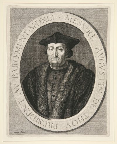 1535年から1544年までパリ議会議長を務めたオーギュスタン・ド・トゥー 作： Jean Morin