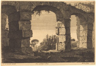 水道橋の遺跡 作： Jean Morin after Claude Lorrain