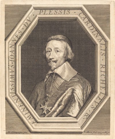 リシュリュー枢機卿 作： Jean Morin after Philippe de Champaigne
