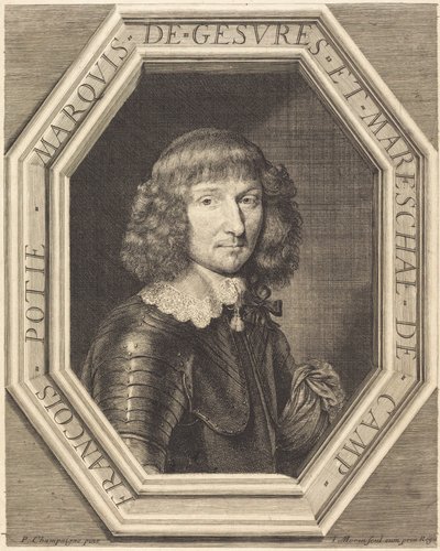 ジェヴル侯爵フランソワ・ポティエ 作： Jean Morin after Philippe de Champaigne
