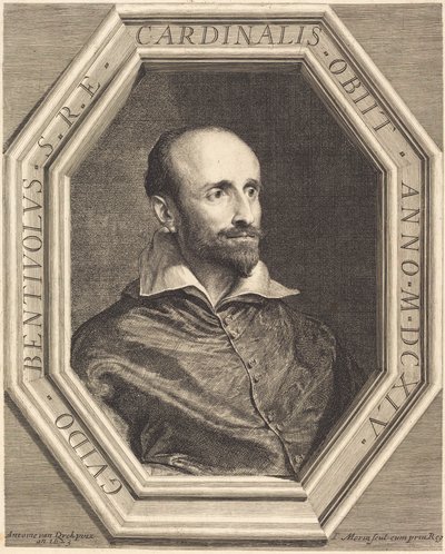 グイド・ベンティヴォーリオ枢機卿 作： Jean Morin, after Sir Anthony van Dyck