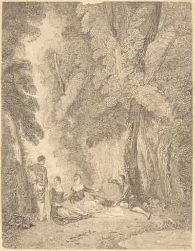ラ連合 作： Jean Moyreau after Antoine Watteau