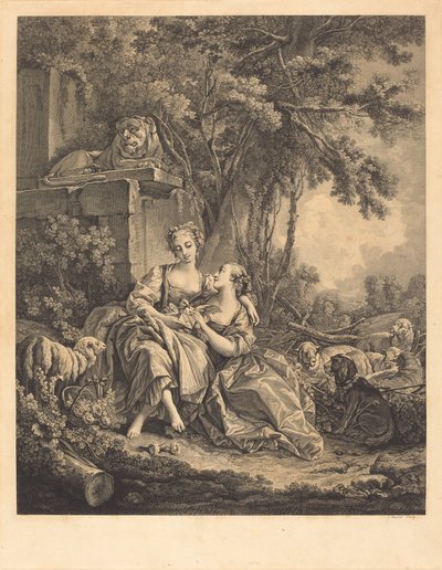 二人の腹心 作： Jean Ouvrier after François Boucher