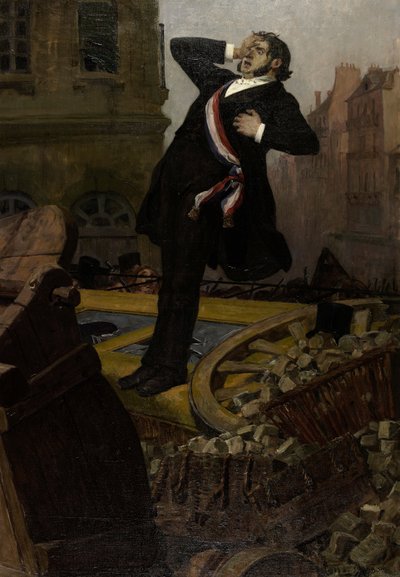 1851 年 12 月 3 日、1902 年 12 月 3 日、副アルフォンス・ボーダンの死。 作： Jean Paul Laurens