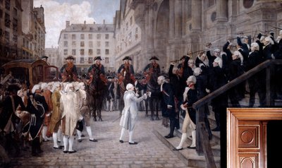 1789年7月17日、19世紀から20世紀にパリの新市長が受け取ったルイ16世 作： Jean Paul Laurens