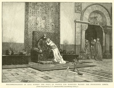 禁止された制限内で結婚したフランスの敬虔なロバート王の非難 作： Jean Paul Laurens
