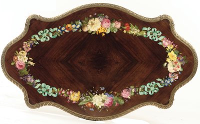 ナポレオン3世センターテーブル、1856年頃（ローズウッドとエナメル）（476434と476436も参照） 作： Jean Pierre Alexandre Tahan