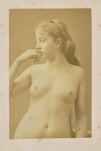 [ヌードの女性の肖像]。 作： Jean Pierre Bertrand Eugène Pégot Ogier