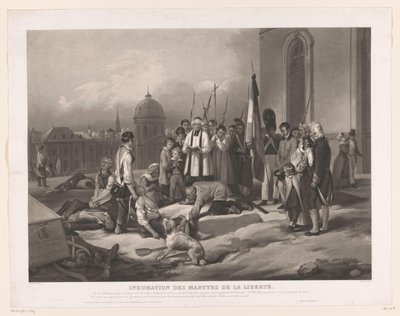 七月革命の犠牲者の葬儀 Inhumation des Martyrs de la Liberté (オブジェクトのタイトル) 作： Jean Pierre Marie Jazet
