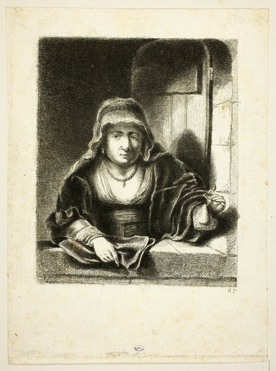 窓辺の女 作： Jean Pierre Norblin de La Gourdaine