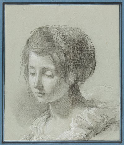 若い女性の肖像画。 1781年頃 作： Jean Pierre Saint Ours