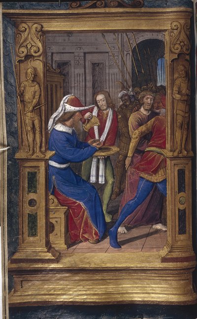 ピラトはろくでなしの手紙から手を洗う、1490～1510年頃 作： Jean Poyet