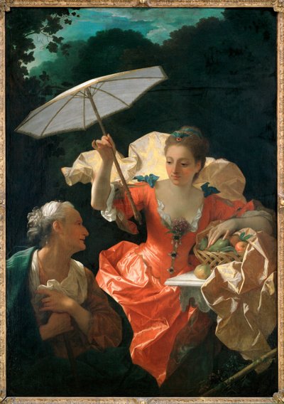 ヴェルトゥムナとポモナ（キャンバスに絵画） 作： Jean Ranc