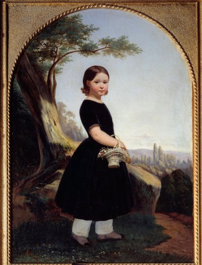 少女の肖像（Esther Debost）画家のいとこのEsther Debost。イポリット・ラゼルジュ（1817-1887）の絵画 1843年 日0,81x0,61 m ルーアン、ミュゼ・デ・ボザール 作： Jean Raymond Hippolyte Lazerges
