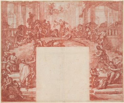 神殿を清めるキリスト (ルカ・ジョルダーノにちなんで) 作： Jean Robert Ango after Luca Giordano