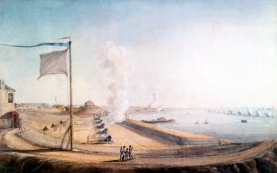 ブーローニュ シュル メール キャンプの眺め : イギリス艦隊を観察するナポレオン 作： Jean Rodolphe Gautier