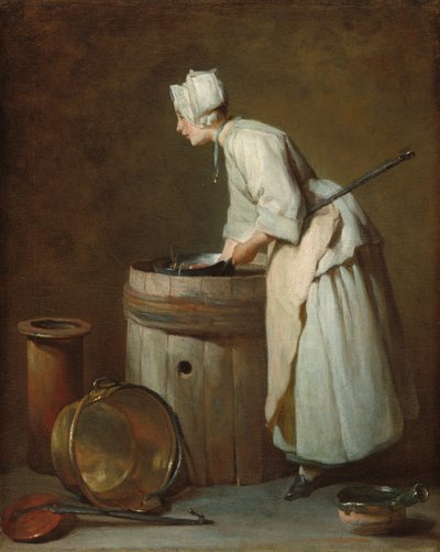台所のメイド 作： Jean Baptiste Simeon Chardin