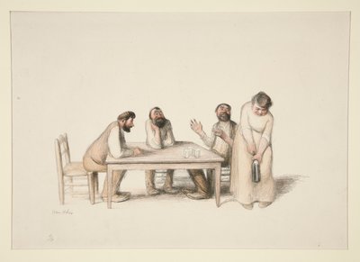 ひげを生やした 3 人の男性 作： Jean Veber