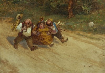 仲良し3人組、1902年頃（油彩） 作： Jean Veber