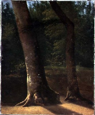 木の習作」1815年頃（油彩・紙） 作： Jean Victor (attr. to) Bertin
