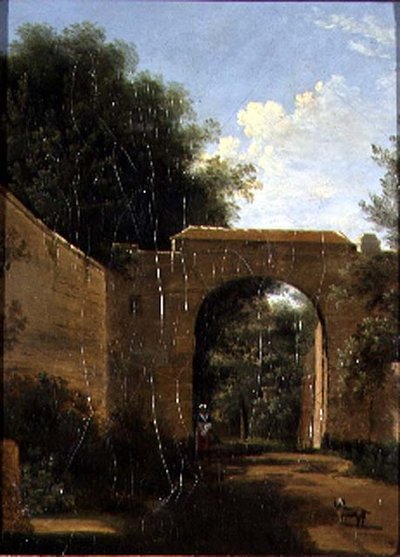 A Walled Garden（油彩・キャンバス 作： Jean Victor Bertin
