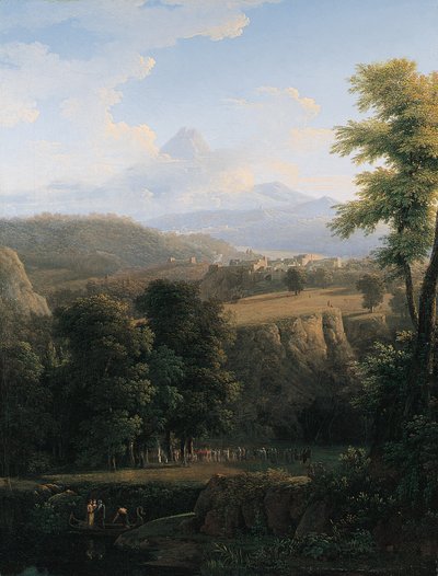 広大な風景の中の儀式行列 作： Jean Victor Bertin