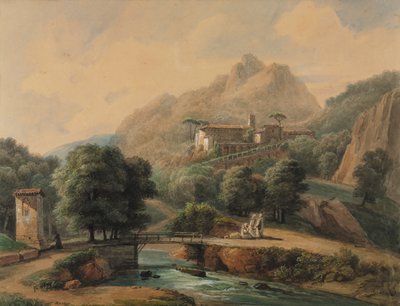 イタリアの風景: 修道院と宗教 作： Jean Victor Bertin