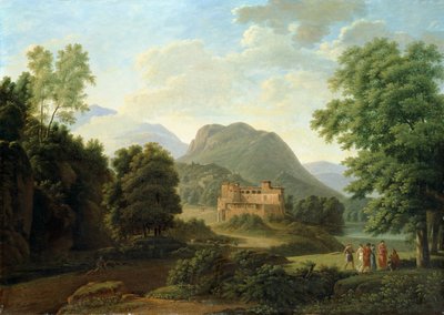 トスカーナの風景、1827 作： Jean Victor Bertin
