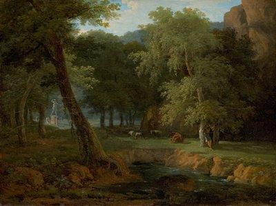 ニンフとヘルムのいる森の風景 1810年頃 作： Jean Victor Bertin