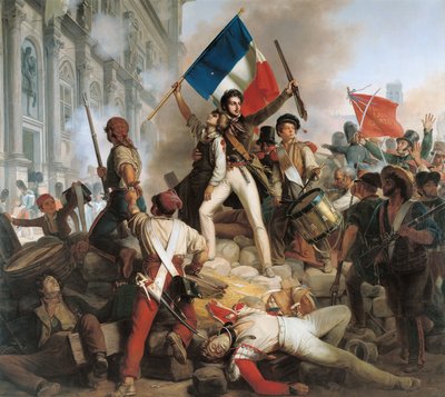 1833年7月28日、ホテルドヴィルでの戦い 作： Jean Victor Schnetz