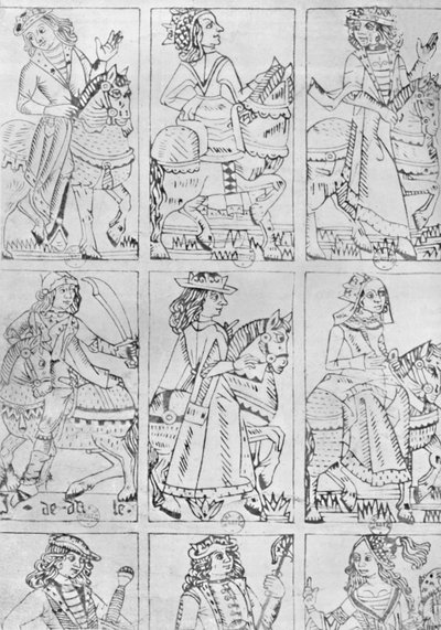 「15世紀のリヨンのトランプ」、1903年 作： Jean de Dale