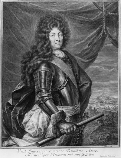 ルイ14世の肖像画（1638〜1715年）、ジェラールエデリンク（1640〜1707年）によって彫刻 作： Jean de la Haye