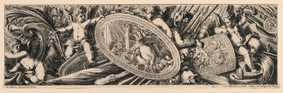 フリーズ: Trophies of Arms and Putti 作： Jean le Pautre