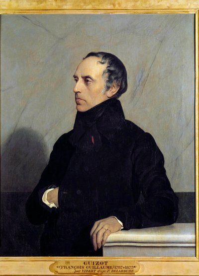 フランソワ・ピエール・ギヨーム・ギゾー（1787-1874）大臣・歴史家の肖像 Jehan Vibert（1840-1902）による絵画、油彩・キャンバス 作： Jean or Jehan Georges Vibert