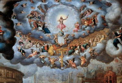 最後の審判の詳細。子飼いのジャン・クーサン（1522-1594）の絵画 16世紀 日1,45x1,42 m 作： Jean the Younger Cousin