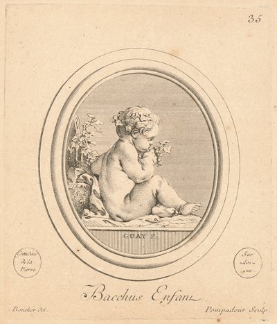 バッカス・ランファン 作： Jeanne Antoinette Poisson, marquise de Pompadour after François Boucher after Jacques Guay