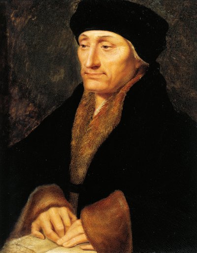 スイス、ジュネーブ、ロッテルダムのデジデリウス・エラスムスの肖像 (1466-1536) 作： Jeanne Henriette Rath
