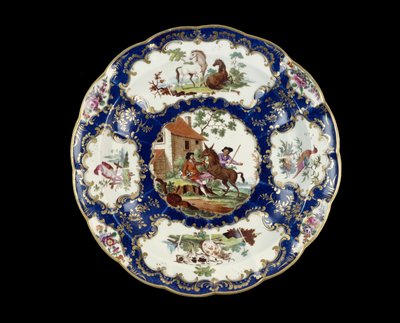 丸皿、1768-1770（ステテライト磁器） 作： Jefferyes Hammett O