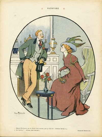 Jehan Testevuide (1873-1924) によるイラスト（Le Rire, 09/05/08） - ダンディズム - ファッション, インテリア・建築 - Dandy 作： Jehan Testevuide