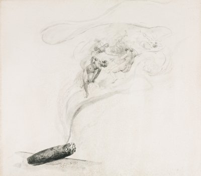 煙の中、1800年代。 作： Jehan Georges Vibert