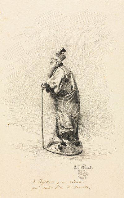 「Conte de Fée」（妖精の物語）で魔術師のために勉強する 作： Jehan Georges Vibert